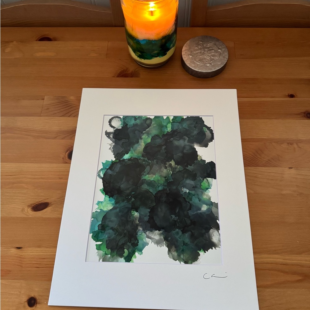 New Original Signed Artwork Alcohol Ink on Paper 207